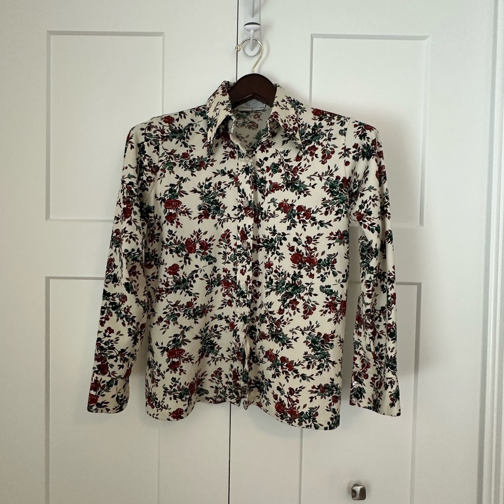 Vintage Cape Cod Match Mate Floral Long Sleeve Button-Up M